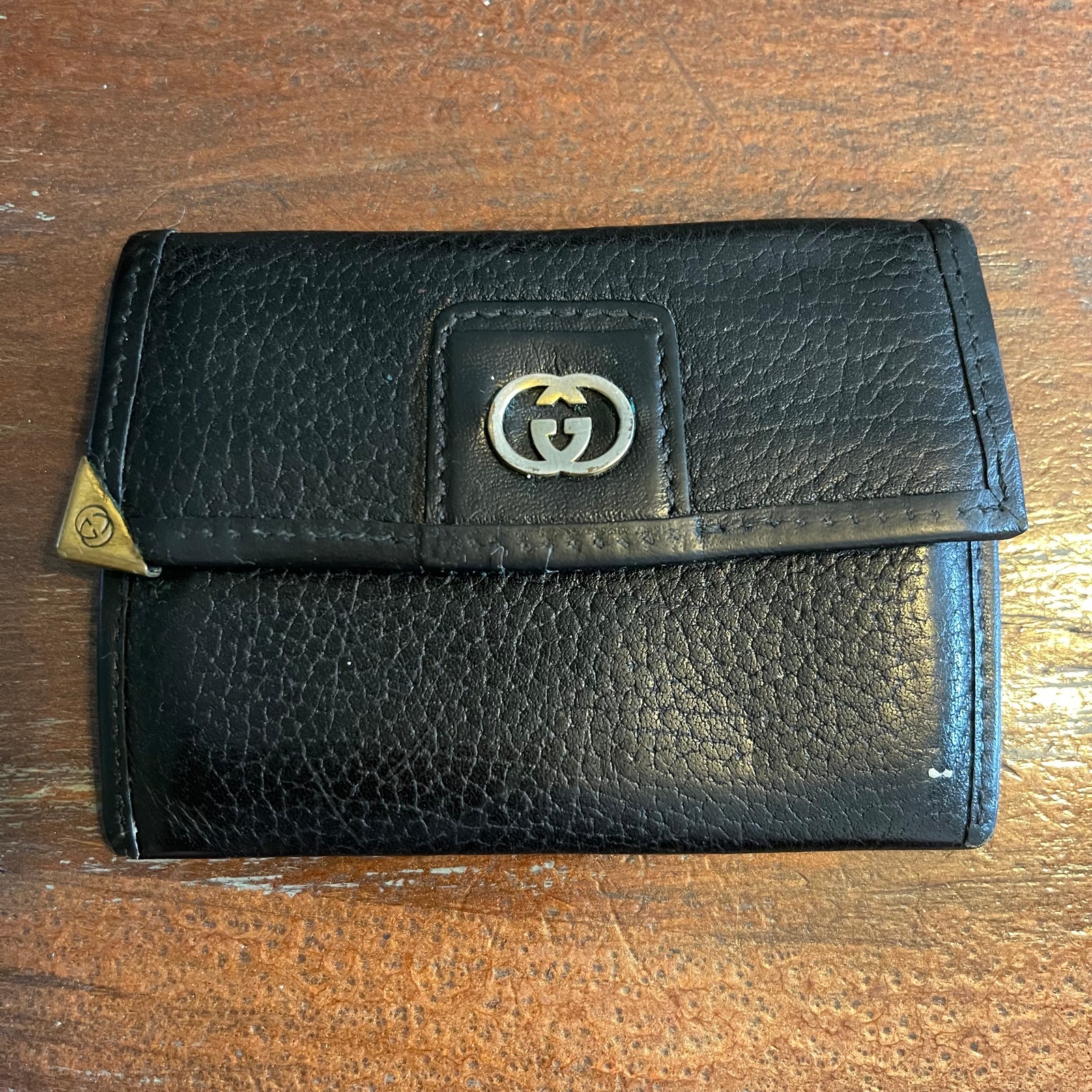 Vintage GUCCI Men's Leather Small Wallet Card Holder