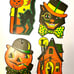 Four Beistle Die Cut Embossed Vintage Halloween Decorations