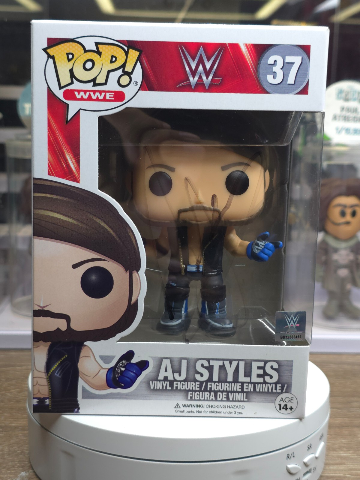 37 AJ Styles (WWE) Signed by Aj Styles Funko Pop