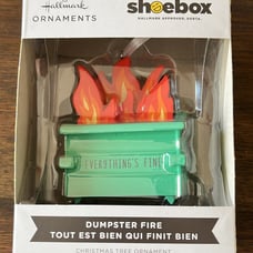 Dumpster fire ornament
