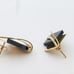 Beautiful 14 k and onyx earrings