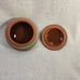 Jim Kemp Studio Pottery Covered Box Designs Looks 3 Dimensional Indiana Potter