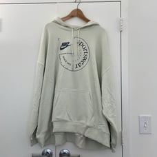 Nike Sport Utility Oversized Fleece Hoodie Light Green Women Size XL