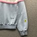 Vintage 80s Wilson Sweatshirt Hoodie Womens S Long Sleeve Striped Logo Blue Pink