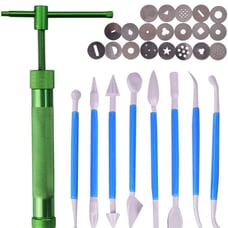 29pc Polymer Clay Fondant Extruder & Stylus Set Crafting DIY Bundle Lot