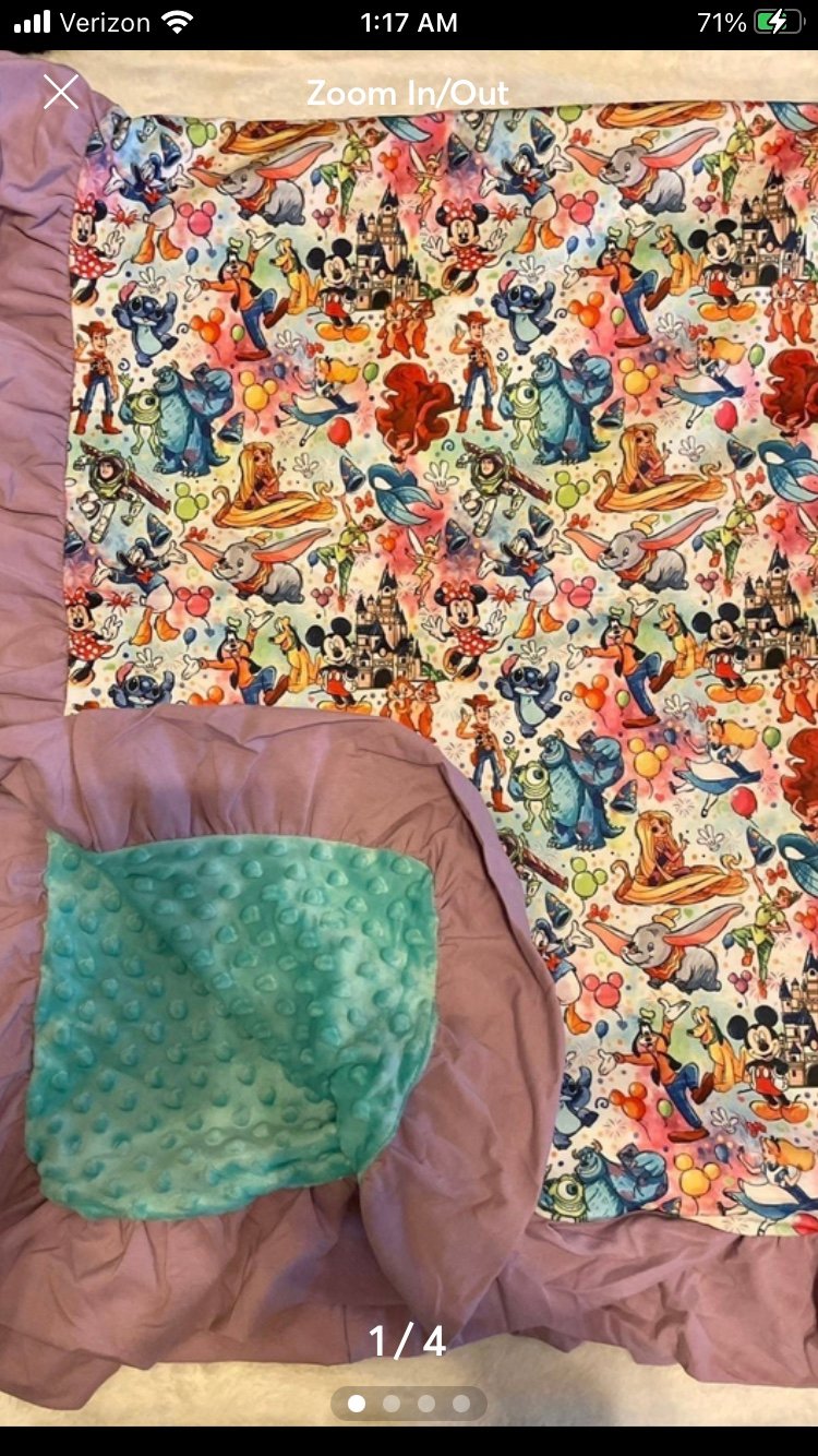 Little boe ruffle Disney blanket