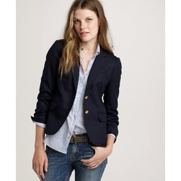 NEW! J.Crew Schoolboy Blazer Wool Blend Navy Blue SZ 6