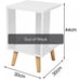 2-Tier White Nightstand Bedside Table Bedroom Furniture Storage Or Display Stand