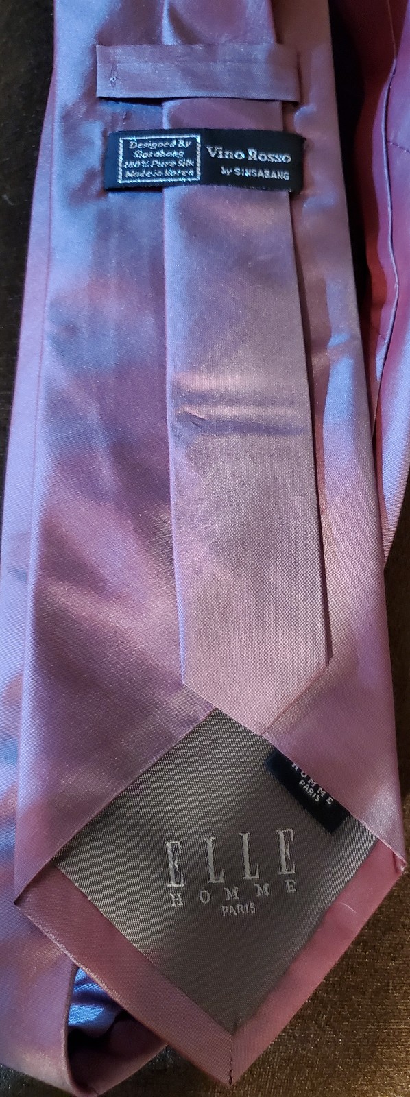 ELLE HOMME purple summer tie Paris
