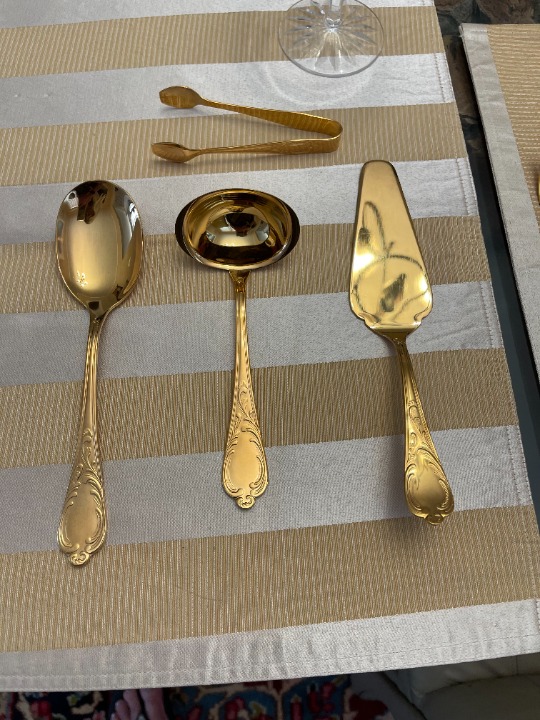 German Gold-plated Flatware 67 Pieces