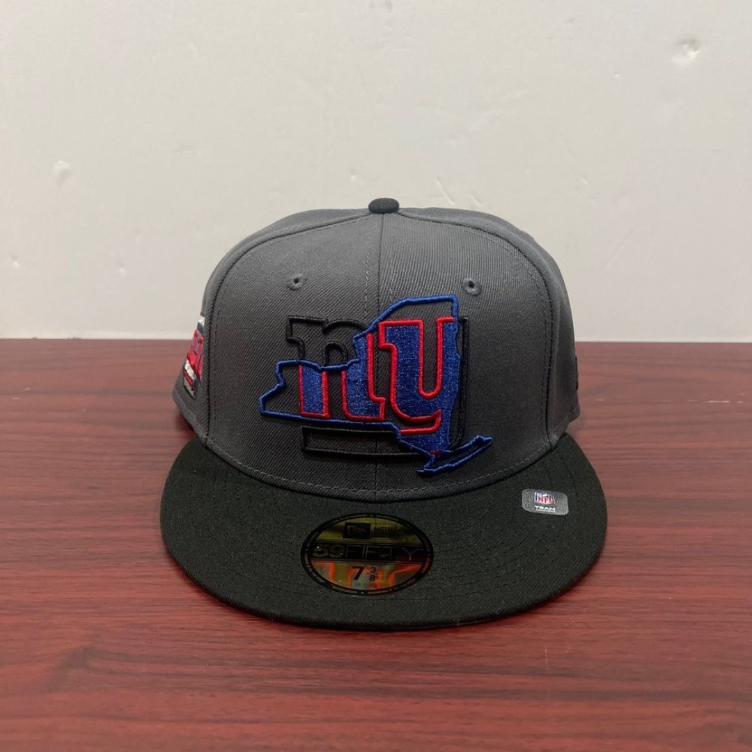 New Era, 59Fifty Fitted Hat, New York Giants, Grey, Black, Blue & Red, 7 3/8