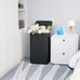 Laundry Basket with Lid, 29 Gal (110L) Clothes Hamper with Bamboo Handles