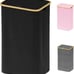 Laundry Basket with Lid, 29 Gal (110L) Clothes Hamper with Bamboo Handles