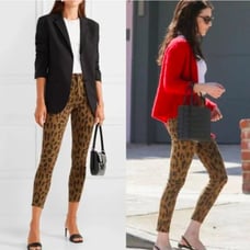 L’AGENCE Margot High Rise Crop Leopard Print Skinny Jeans