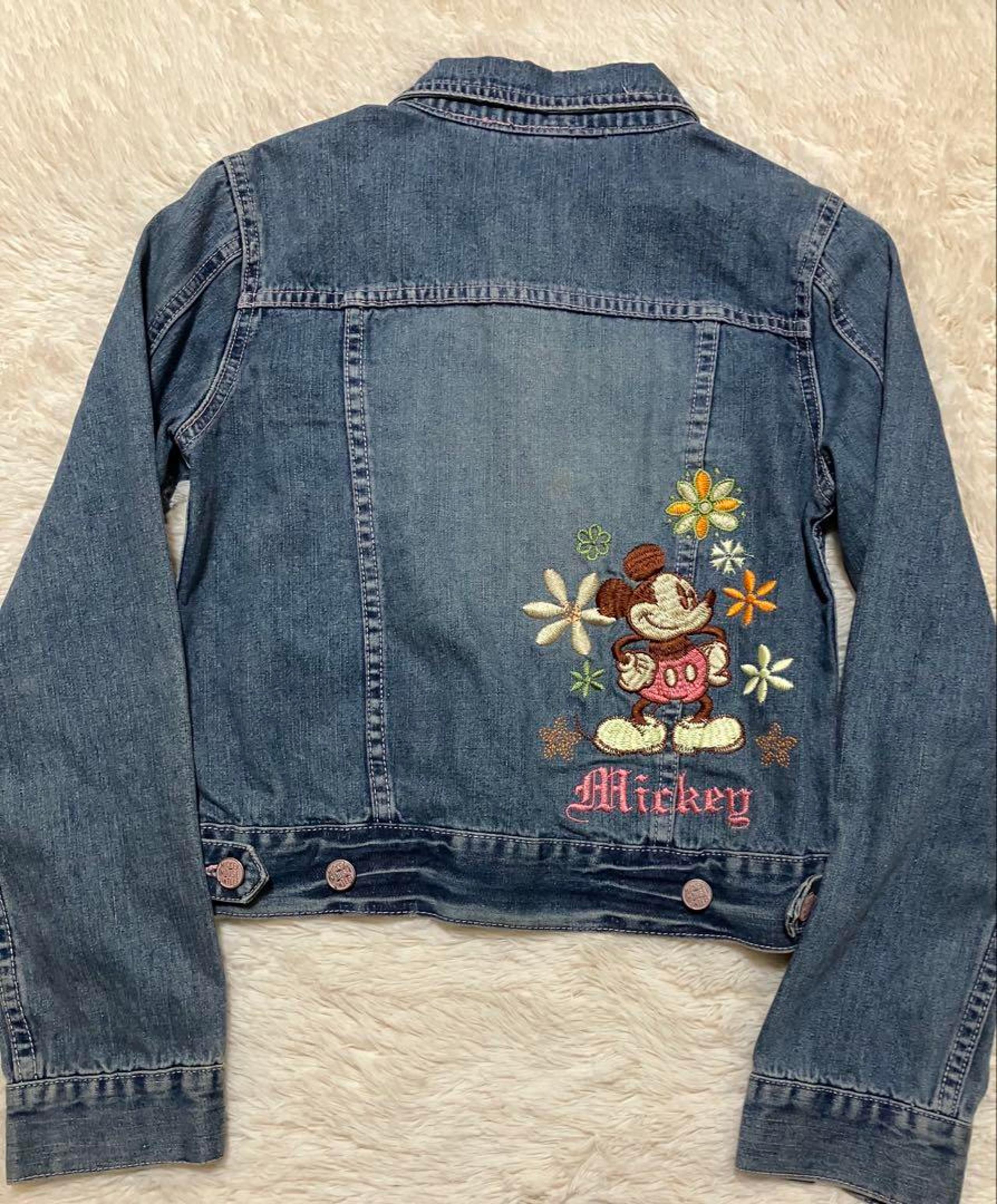 Disney Denim Jacket with Mickey Mouse Embroidery, Outerwear, Dungaree