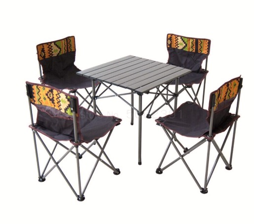 Outdoor camping folding table and chair
