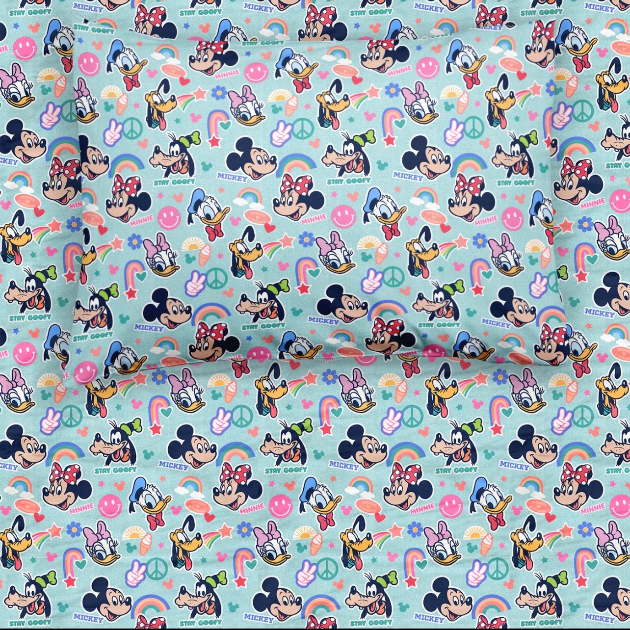 Little Sleepies - Light Blue Mickey Twin Sheet Set.