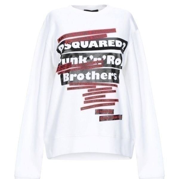 New DSQUARED2 Tape Printed Sweatshirt Top L