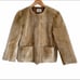 NWT Ann Taylor Loft tan faux fur full zip jacket size small New with tags!