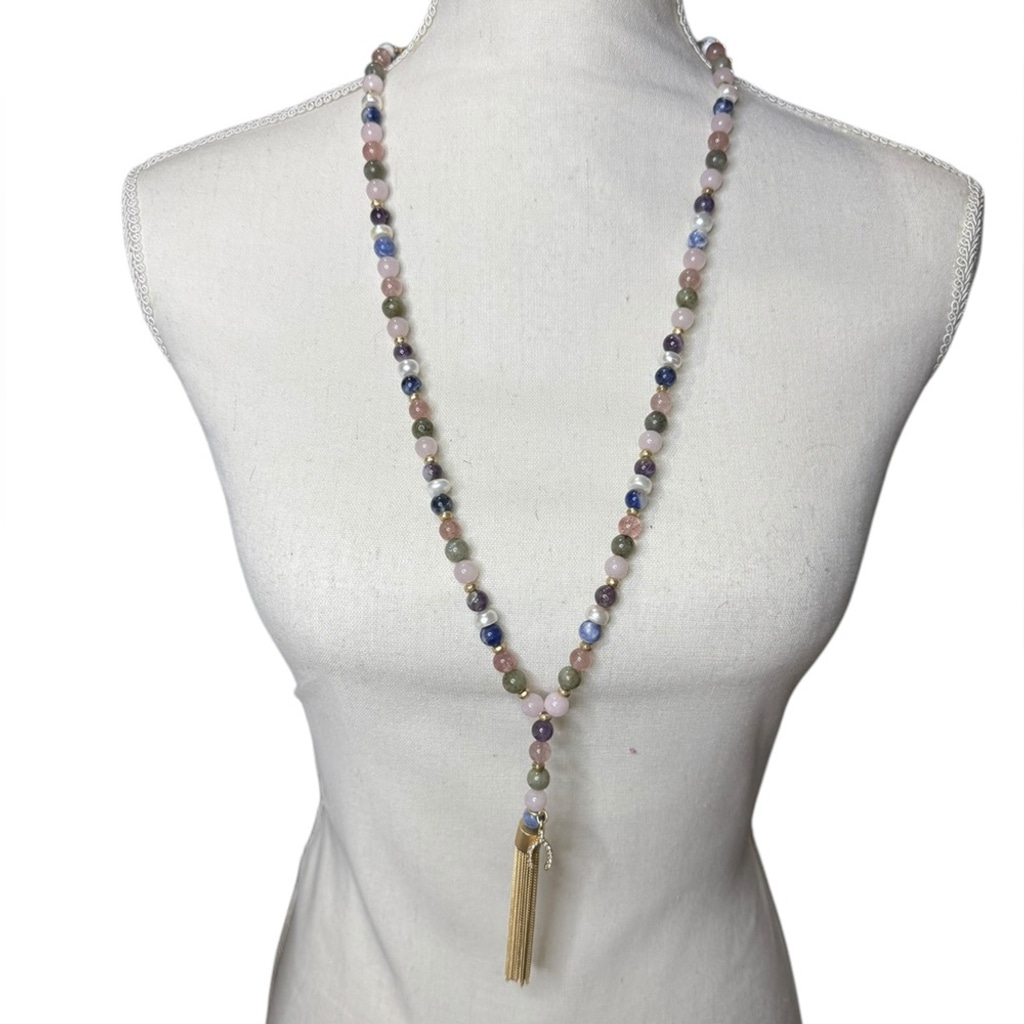 White House Black Market Recharge Semi Precious Collection Stone Bead Necklace