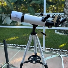 80mm Aperture 600mm Astronomical Refracting Telescope with AZ Mount, 24X-180X