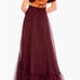 Mac Duggal Rosette Chiffon Cutout Empire Waist Gown Size 6 BORDEAUX (EUC) 598