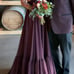 Mac Duggal Rosette Chiffon Cutout Empire Waist Gown Size 6 BORDEAUX (EUC) 598