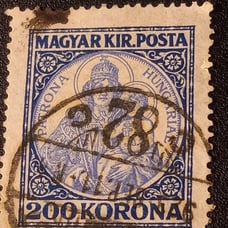 1800 s Hungary 200 blue korona