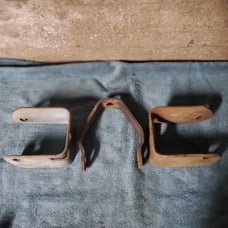 Vintage Saddle Shackle Brackets For Porcelain Spool Insulators 3/4 Hole 3 x 4