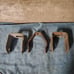 Vintage Saddle Shackle Brackets For Porcelain Spool Insulators 3/4 Hole 3 x 4