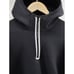 J. Lindeberg Sweatshirt Mens L Black Logo Hood-Tech Sweatshirt Hoodie 1/4 Zip
