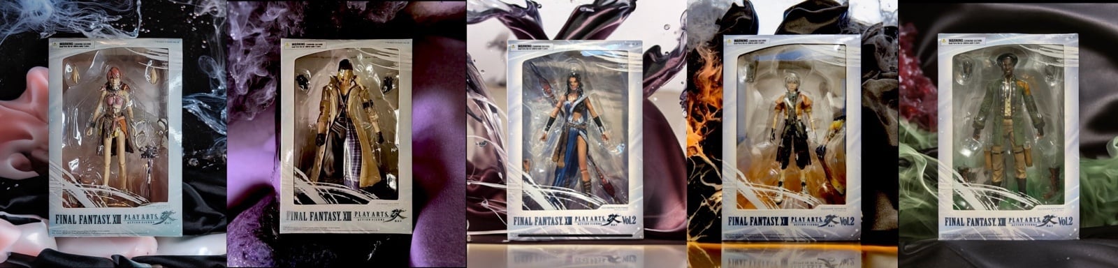 Final Fantasy XIII Square Enix Play Arts Kai Hope, Snow, Sazh, Fang Vanille LOT