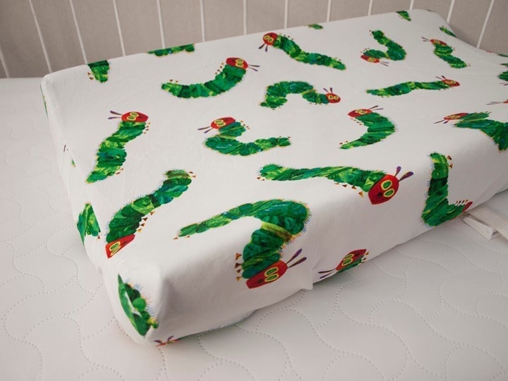 Baby Changing Pad Cover / Fitted Sheet - Caterpillar Fabric