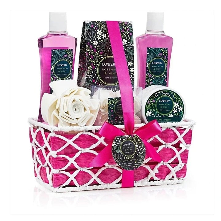 9Pc Home Spa Kit Rosemary and Mint Gift Set