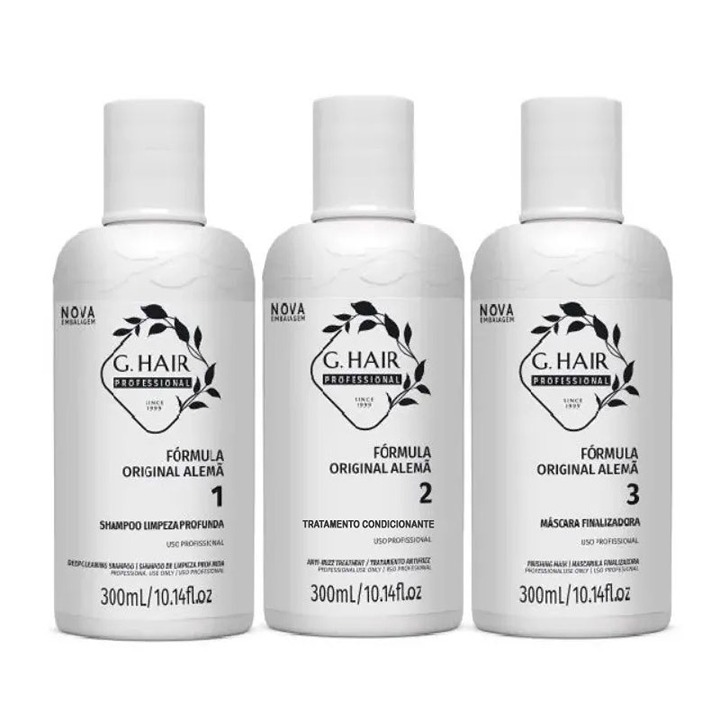 G.Hair Alemã Kit 3x300 ml/Brazilian Blowout/Keratin