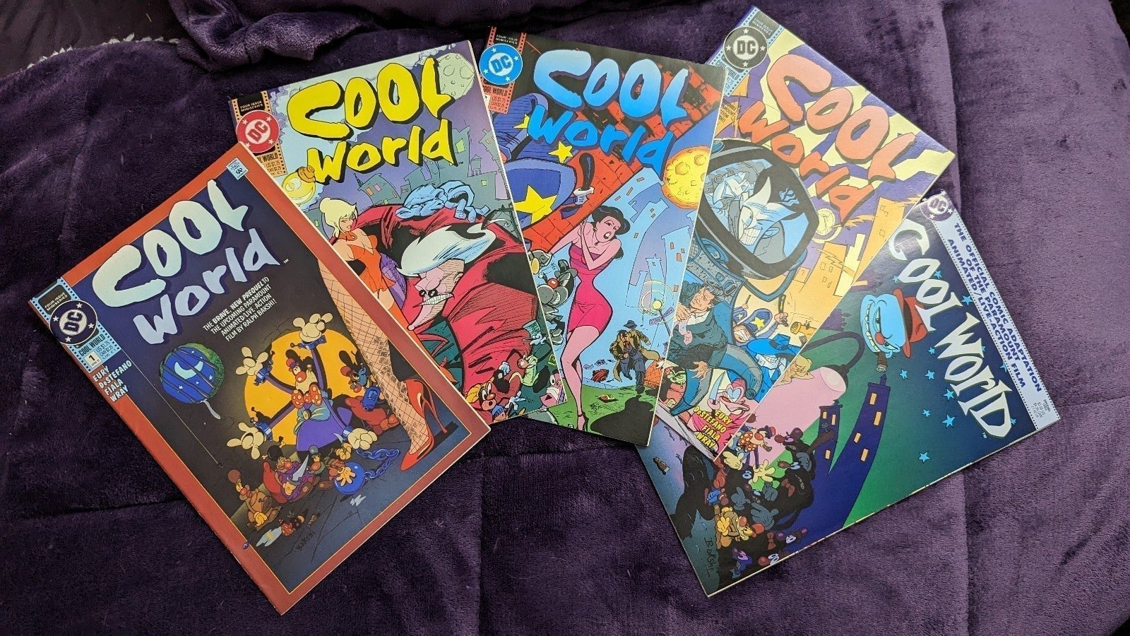 DC Cool World #1-4 Prequel Series AND Official Comic Movie Adaptation 1992 Lot