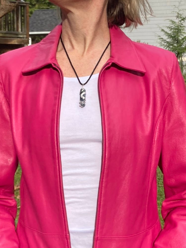 Nicola Berti 100 % Italian Pink Leather Jacket