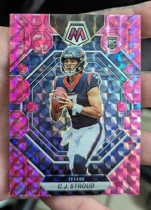 2023 Panini Mosaic CJ STROUD Pink Camo Prizm Rookie RC #292 Houston Texans MINT