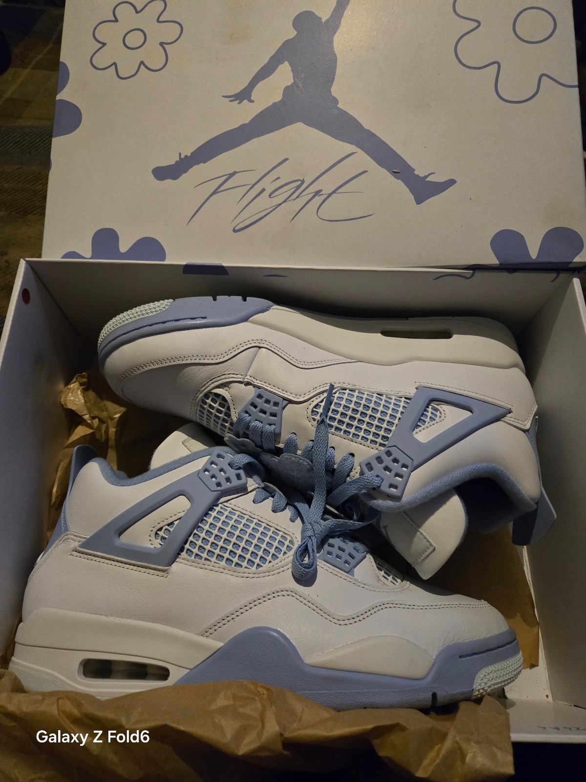 Jordan 4 Aluminum Forget Me Not