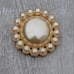 Kenneth Jay Lane Large Faux Pearl Cabochon Circle Pendant or Brooch