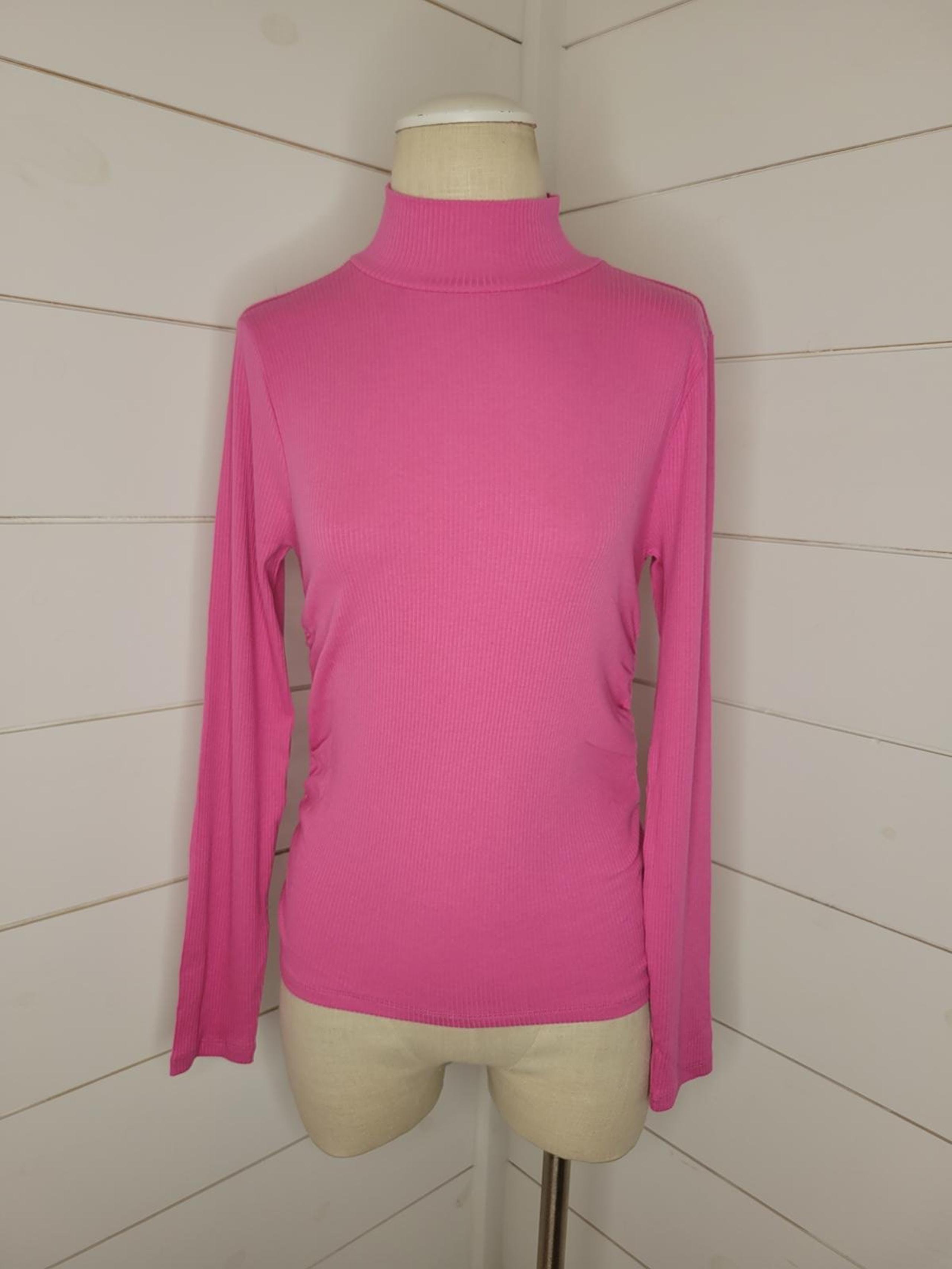 NWT J Crew Medium pink ribbed turtleneck