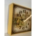 Vintage Elgin Clock 1970s Kitchen Butterfly Mustard Gold Shadow Box