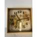Vintage Elgin Clock 1970s Kitchen Butterfly Mustard Gold Shadow Box