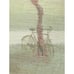 M. MARTEN Framed Textured Paper Watercolor Albero Rosa Pink Tree - 20 x 27.5