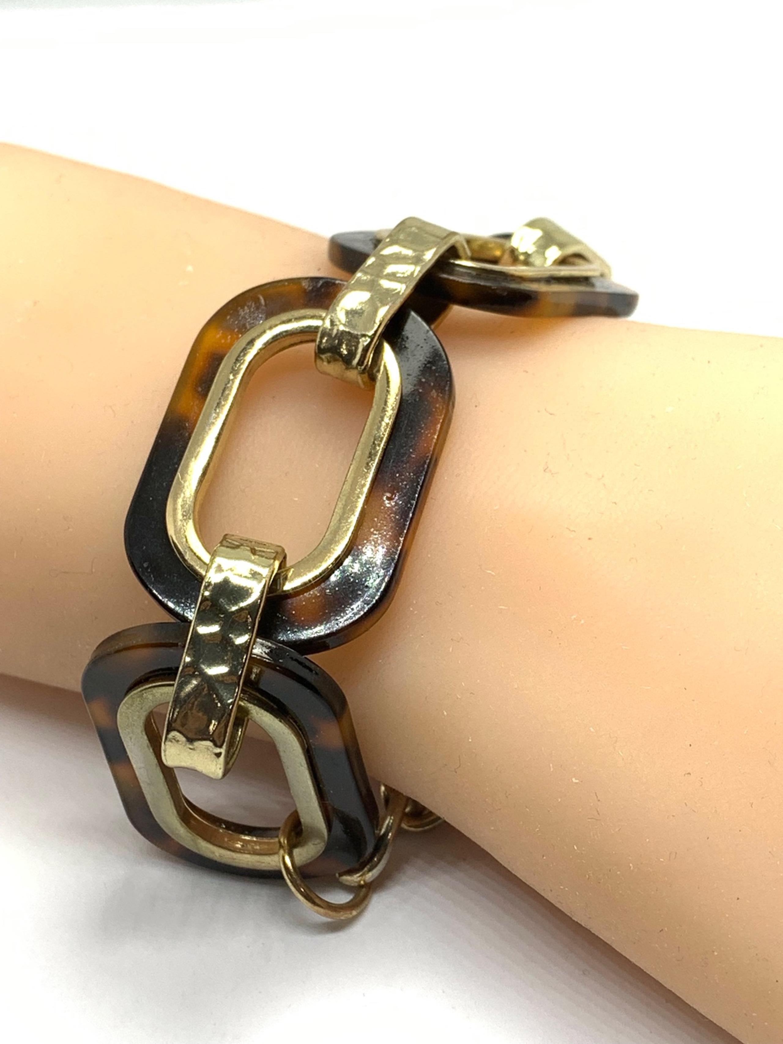 traci lynn Brown Golden Tortoise bracelet 8”-9”  4/23