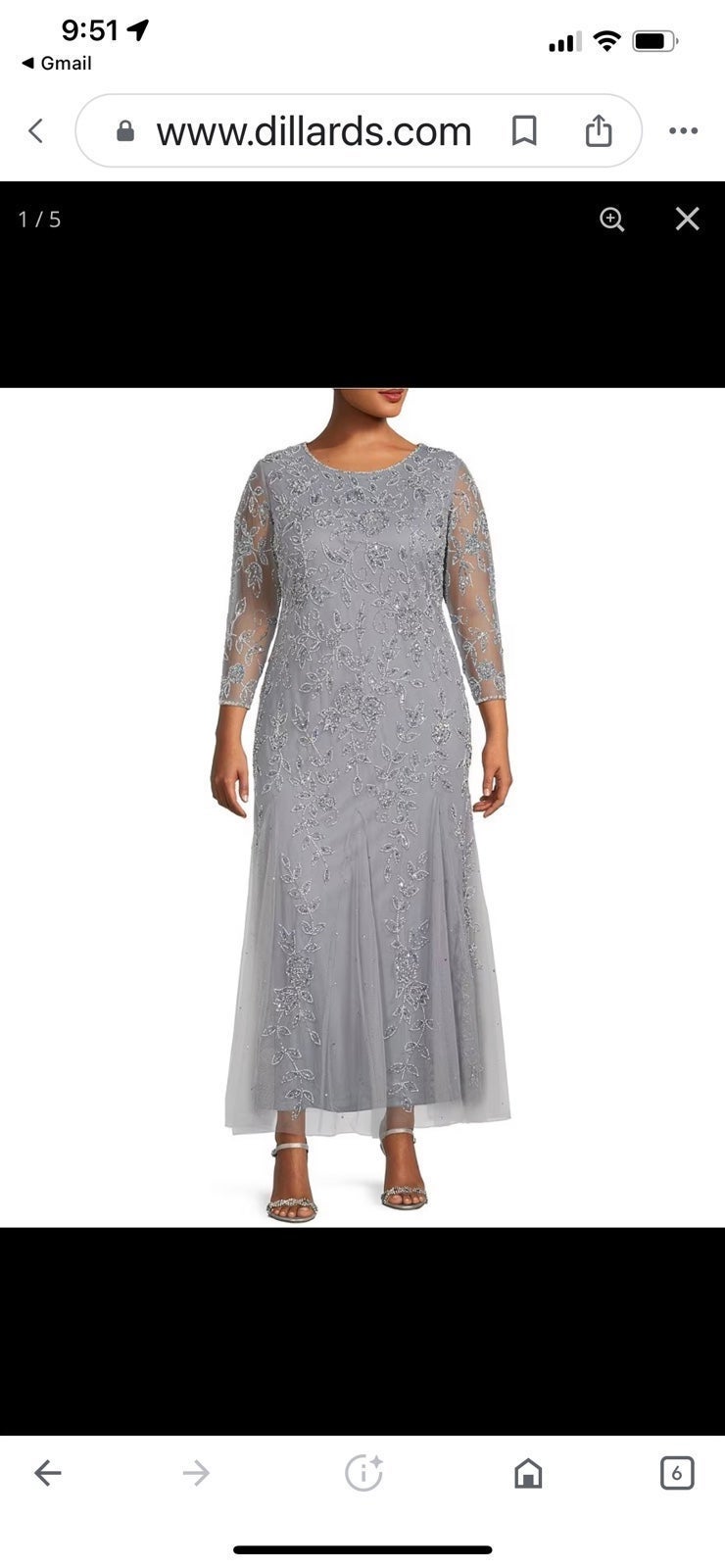 Pisarro Nights Ankle Length Dress size 20