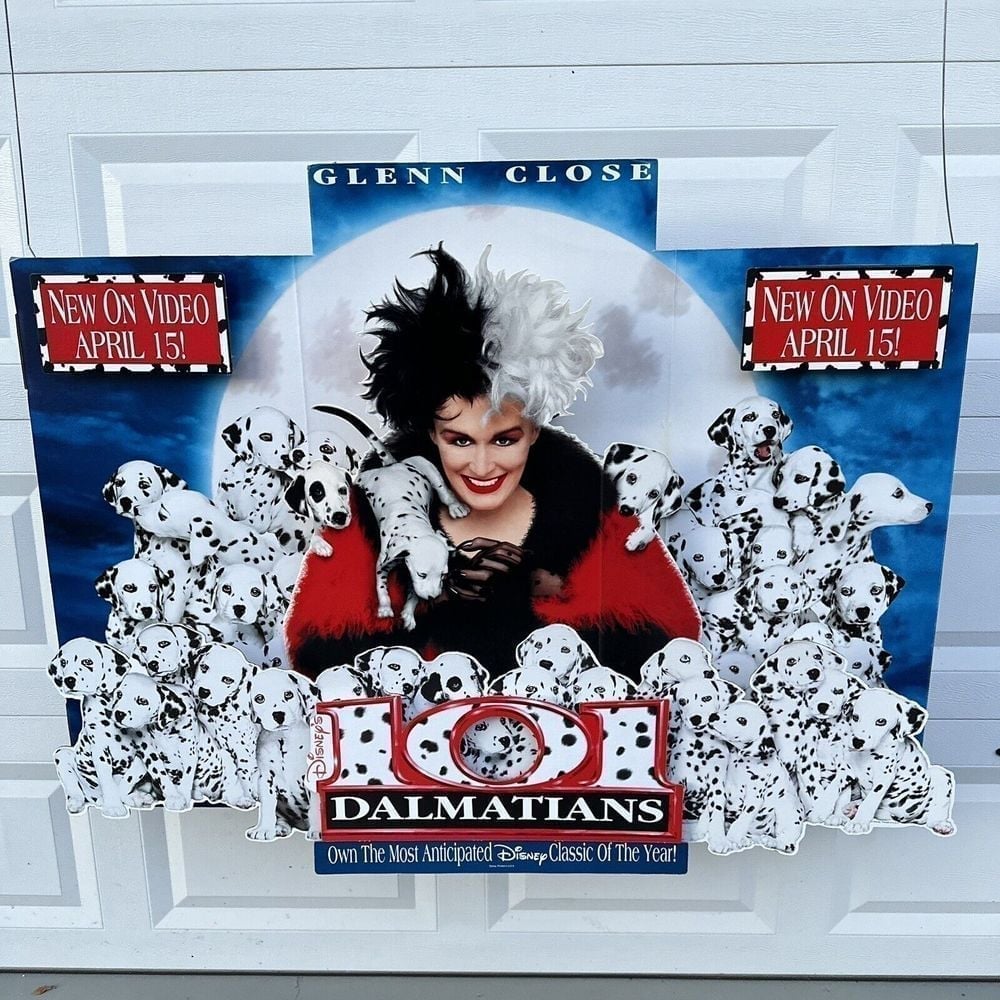 101 Dalmatians Store Pop Hanging Display Sign Promo Promotional - Read