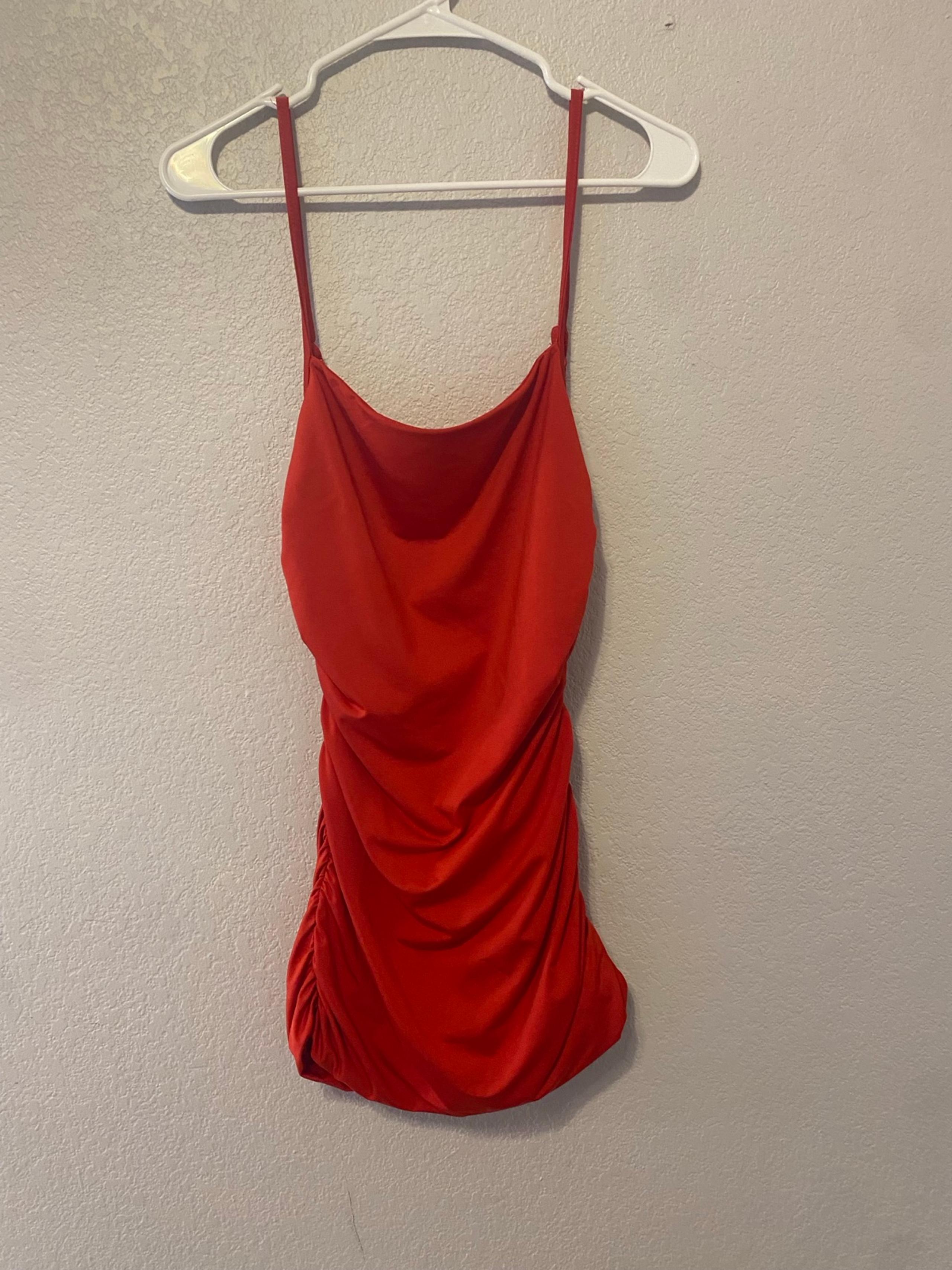Mini red dress