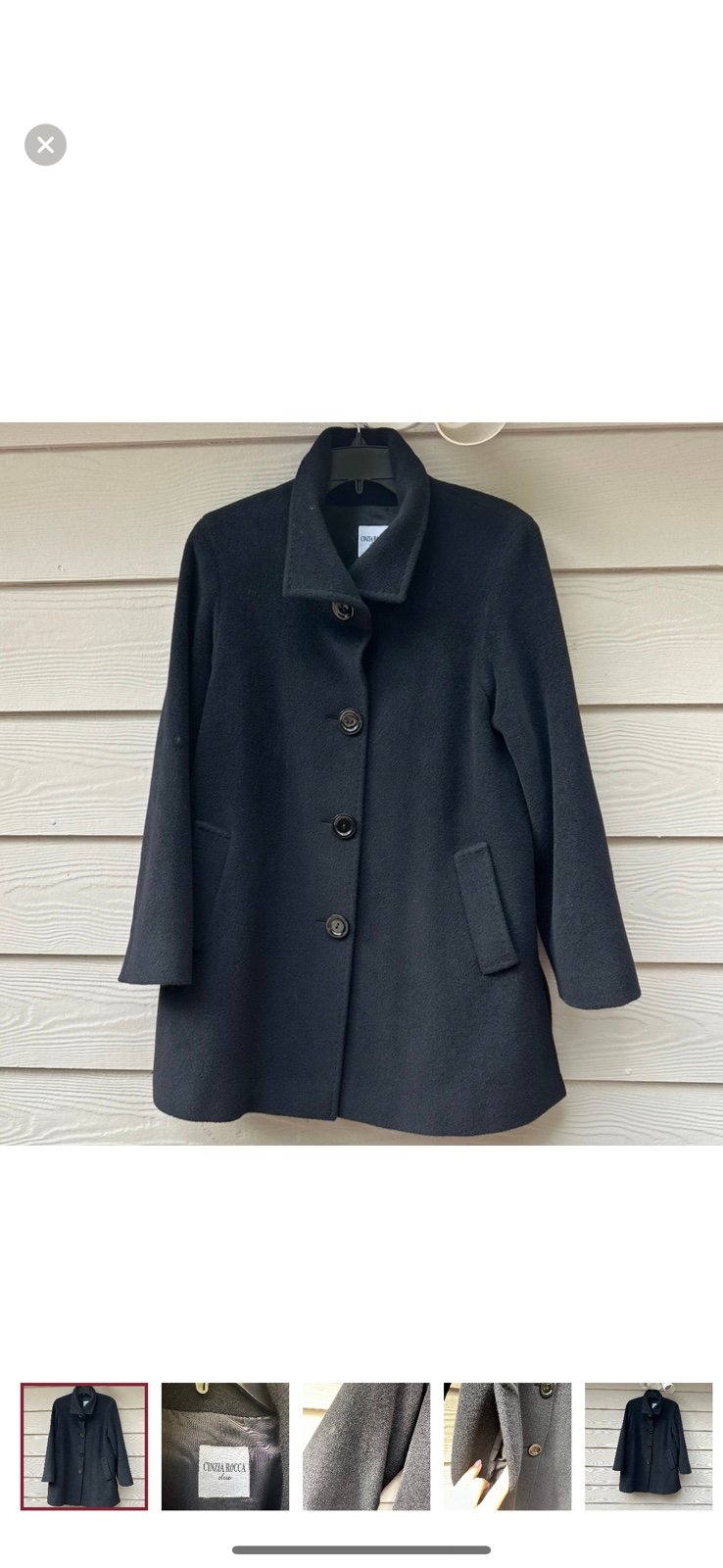 Cinzia Rocca Due Wool and Angora Coat sz 4