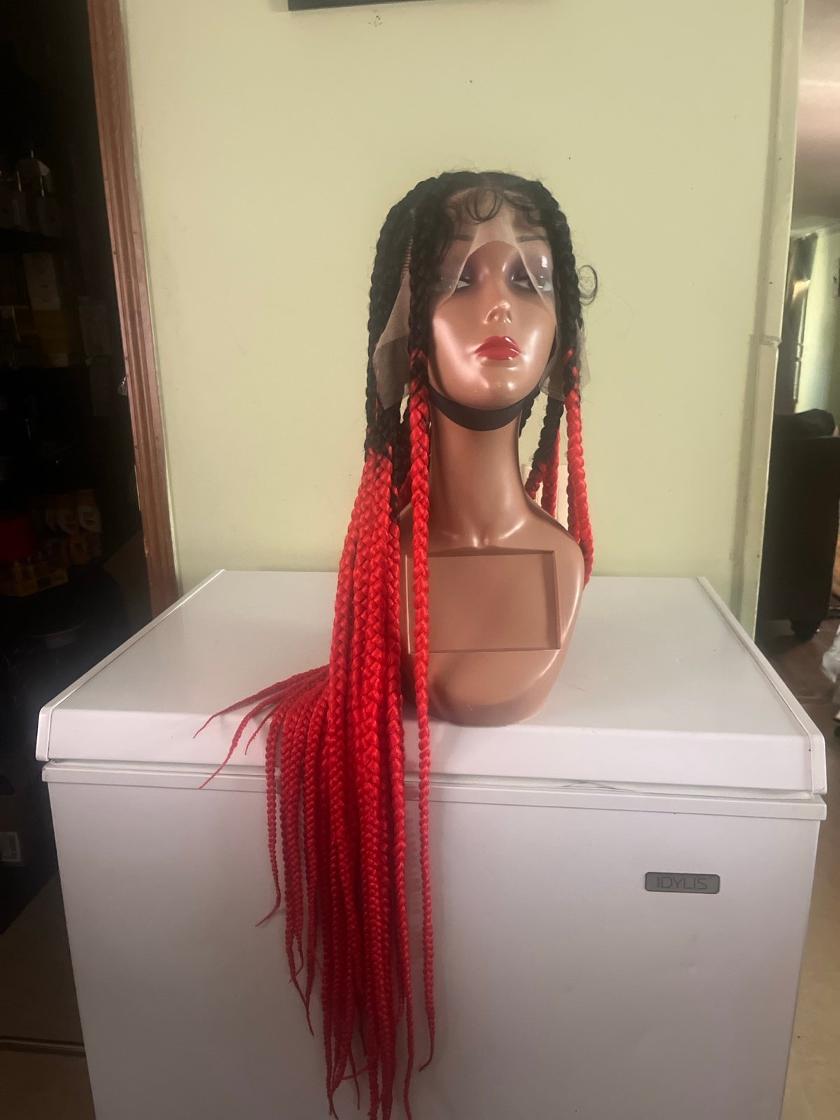 36 large square knotless box braided wig for women